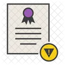 Warning Attention Certificate Icon