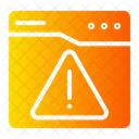 Warning Web Page Browser Icon