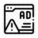 Warning Ad Ad Blocker Caution Icon