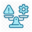 Warning and gear on weight scale  Icon