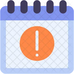 Warning Calendar  Icon