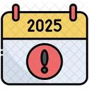 Warning Calendar Time Icon