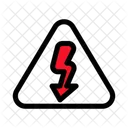 Warning High Voltage Electric Hazard Icon