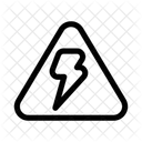 Warning High Voltage Electrical Hazard Icon