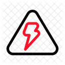 Warning High Voltage Electrical Hazard Icon