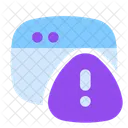 Warning Spam Website Icon