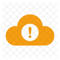 Warning in cloud  Icon