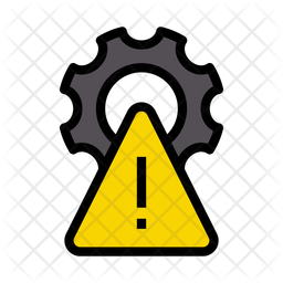 Warning Management Icon - Download in Colored Outline Style