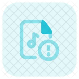 Warning Music File  Icon