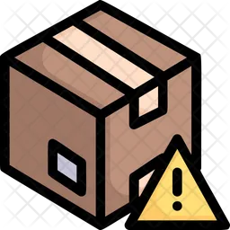 Warning sign in box  Icon