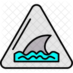 Warning sign shark  Icon