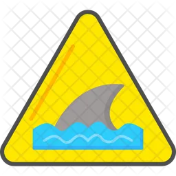Warning Sign Shark  Icon