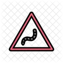 Warning Worm Parasite Icon