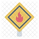 Warnung Zeichen Flamme Symbol