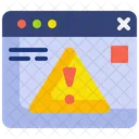Warnung Browser Warnung SEO Und Web Symbol