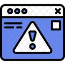 Warnung Browser Warnung SEO Und Web Symbol