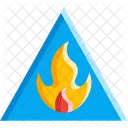 Warnzeichen Feuer Flamme Symbol