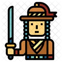 Warrior Korean Swordsman Icon