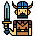 Warrior Vikings Swordsman Icon