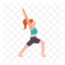 Warrior Pose Yoga Exercise Icon