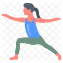 Warrior Pose Hatha Yoga Standing Pose Icon