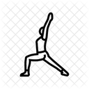 Warrior I Virabhadrasana Icon