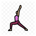 Warrior I Virabhadrasana Icon