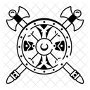 Warrior Shield Viking Battle Icon