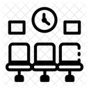 Wartebereich Sitzen Lobby Symbol
