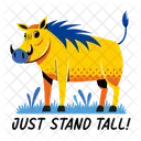 Warthog Stand Tall Animal Icon