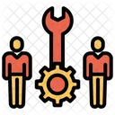 Techniker Reparaturteam Wartungsteam Symbol