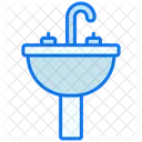 Waschbecken Wasserhahn Badezimmer Symbol