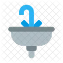 Waschbecken Wasserhahn Badezimmer Symbol
