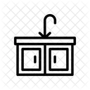 Spule Schublade Wasserhahn Symbol