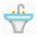 Waschbecken Wasser Bidet Symbol