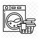 Waschen und falten  Symbol