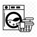 Waschen und falten  Symbol