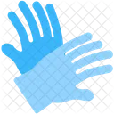 Blau Handschuhe Waschen Symbol