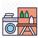 Waschkuche Haus Wasche Symbol
