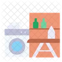 Waschkuche Haus Wasche Symbol