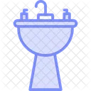 Wash Basin Duotone Line Icon Icon