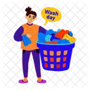 Wash Day Laundry Sarcastic Icon