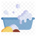 Washing Clothes Bucket Water Icon