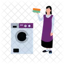 Washing Clothes Laundry Washing Machine Icon