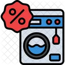 Washing Machine Discount Price Tag Icon