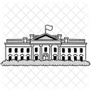 Half Tone White House Illustration Washington D C Icon