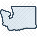 Washington Map Border Icon