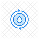 Wasser Schleudern Waschmaschinenmodus Symbol