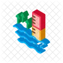 Wasser erhöhen  Symbol