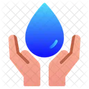 Sparen Wasser Hand Symbol